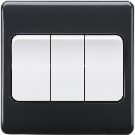 10AX 3G 2-way Wide Rocker Switch - Anthracite