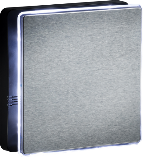 IP45 100mm LED Backlit Extractor Fan - Stainless Steel