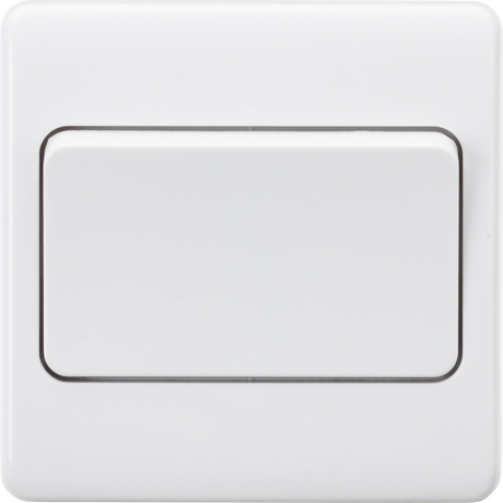 10A 1G Intermediate Wide Rocker Switch - White