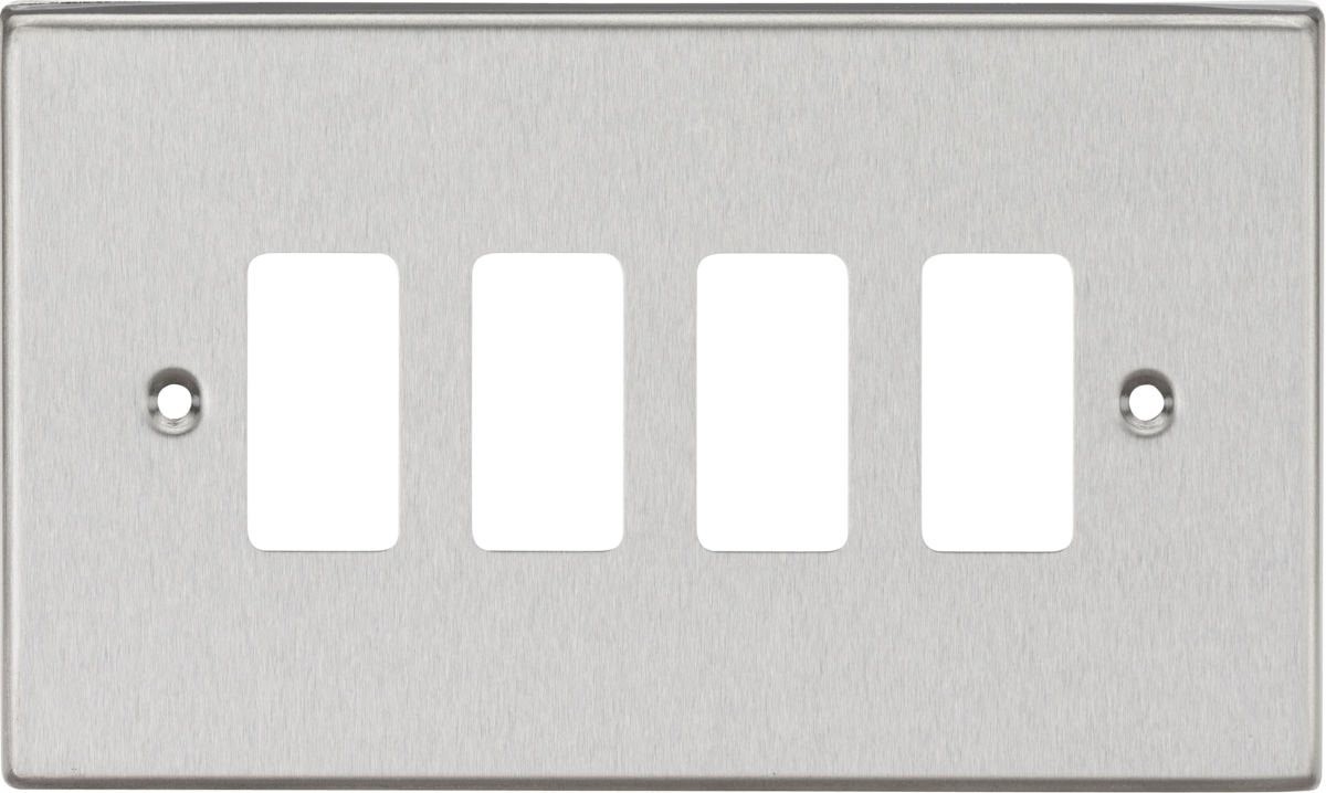 4G Grid Faceplate - Brushed Chrome