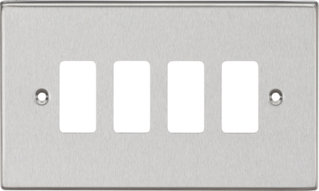 4G Grid Faceplate - Brushed Chrome