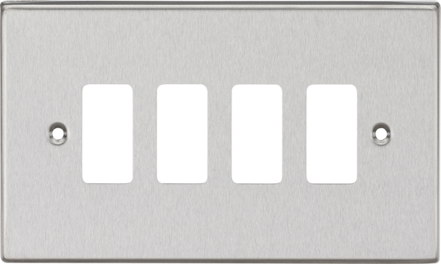 4G Grid Faceplate - Brushed Chrome