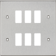 GDCS6BC 6G Grid Faceplate - Brushed Chrome