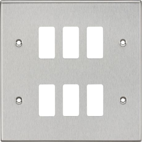 GDCS6BC 6G Grid Faceplate - Brushed Chrome