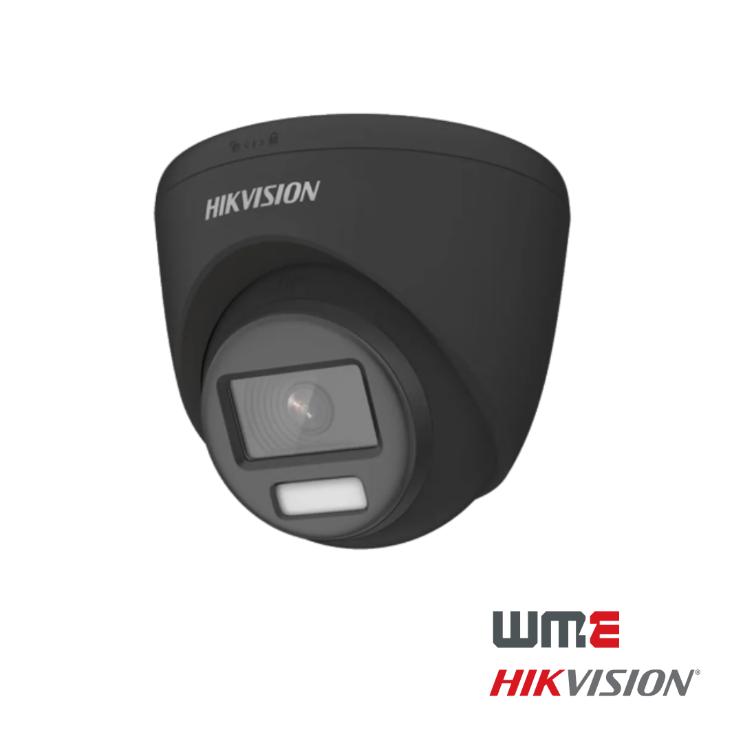 HikVision: DS-2CE72KF0T-LFS(2.8mm)(black), 3K Smart Hybrid Light Turret Camera, 2960 x 1665 Resolution, 24/7 Colour Imaging, IP67