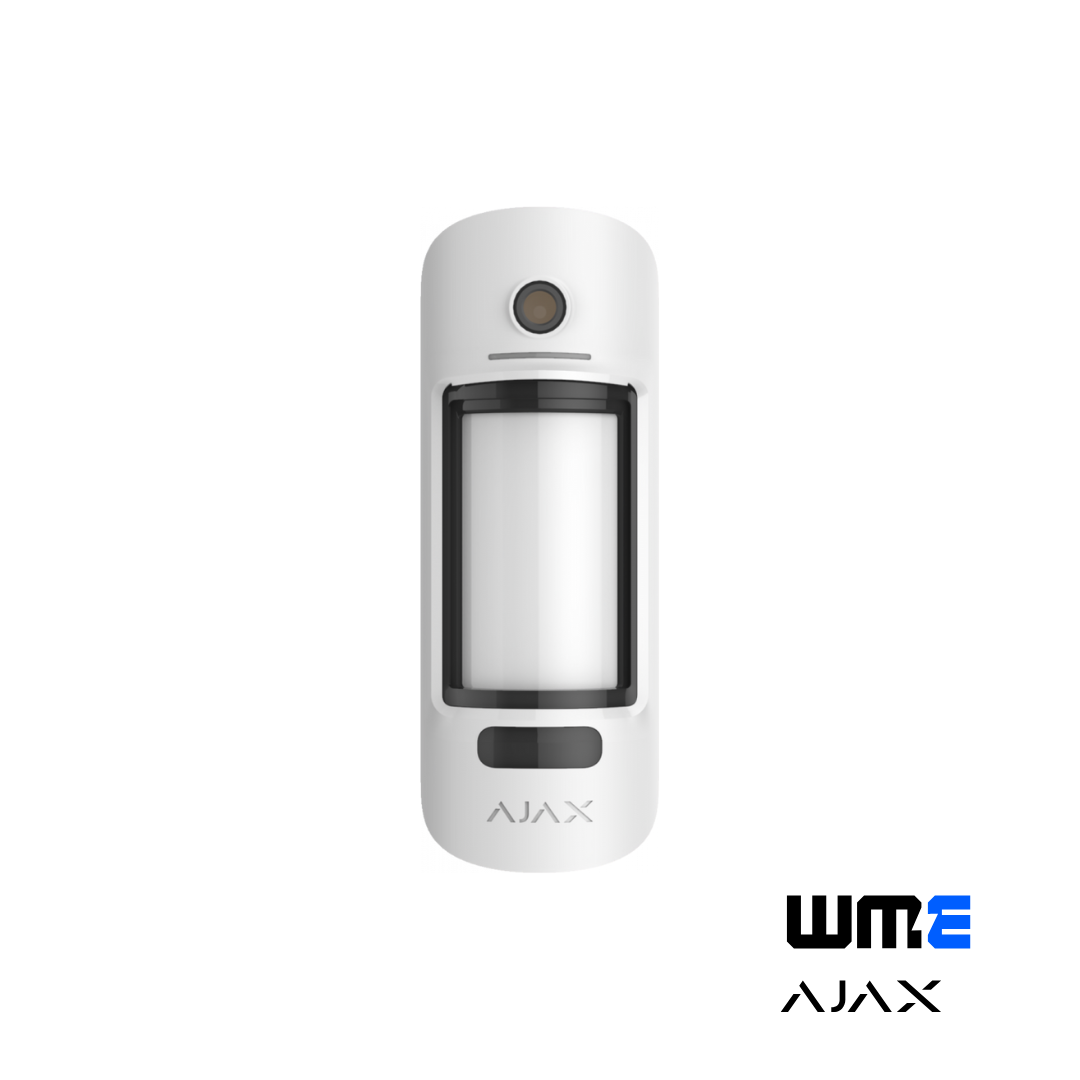 Ajax: MOTIONCAM OUTDOOR(WHITE), Wireless Outdoor Motion Detector with Photo Camera, Verified Alarms