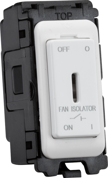 10A Fan Isolator Key Switch Module - Matt White