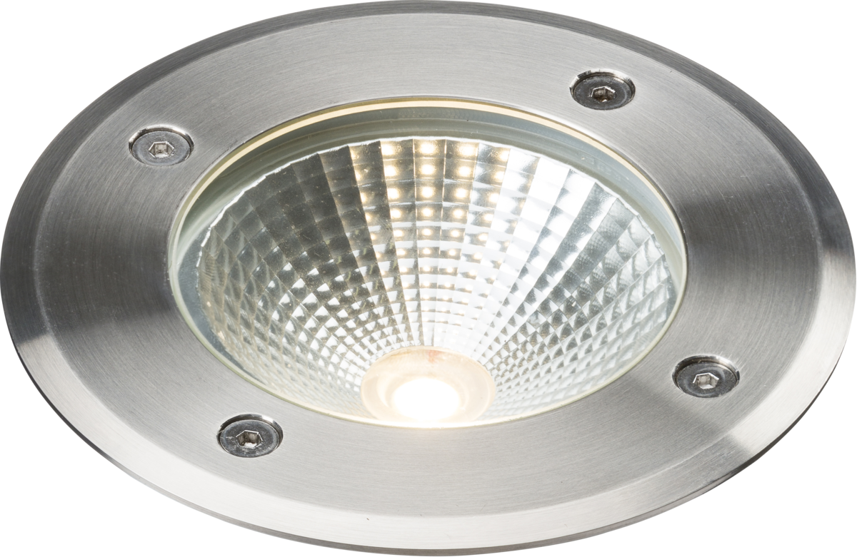 230V IP65 6W LED Recessed Ground Light - Stainless Steel Finish