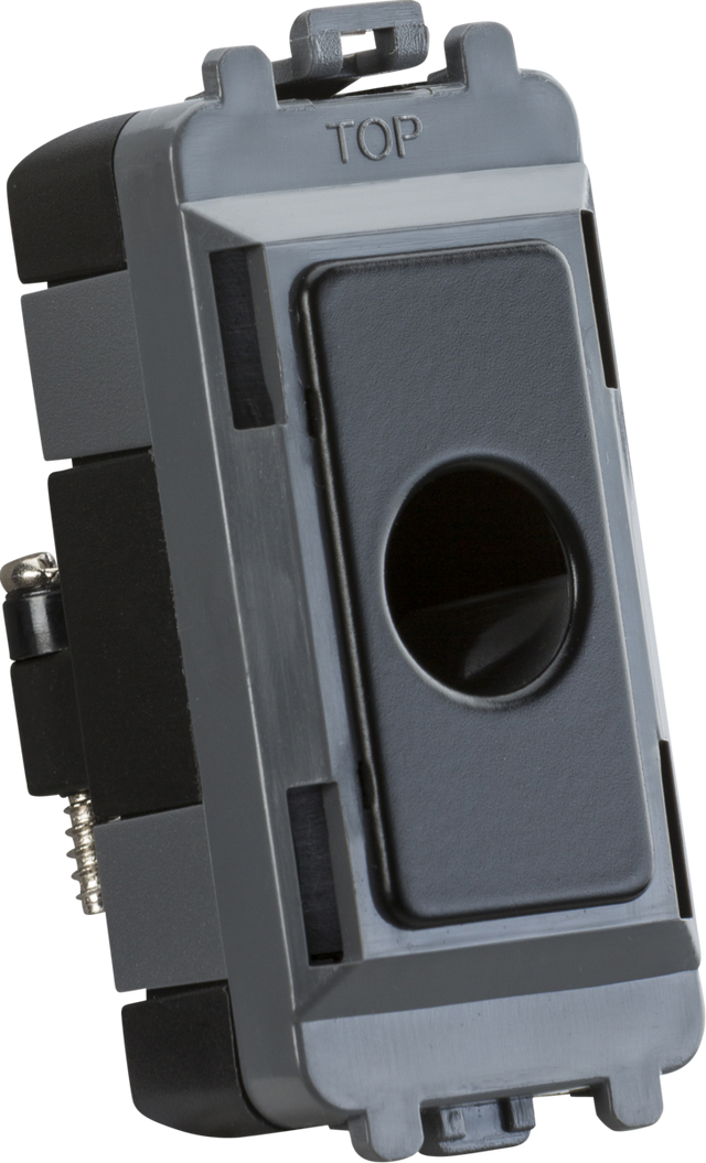 Flex Outlet Module Up to 10mm - Matt Black, suitable for Knightsbridge Grid System