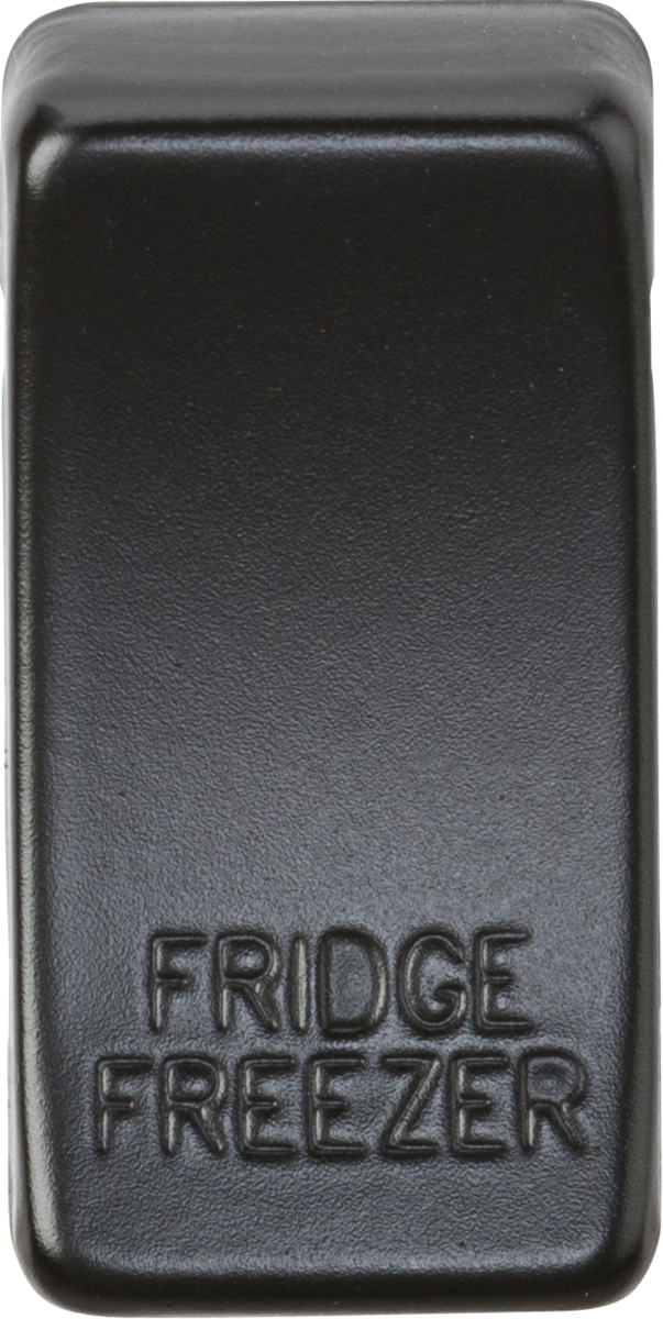 Switch Cover Marked FRIDGE FREEZER - Matt Black