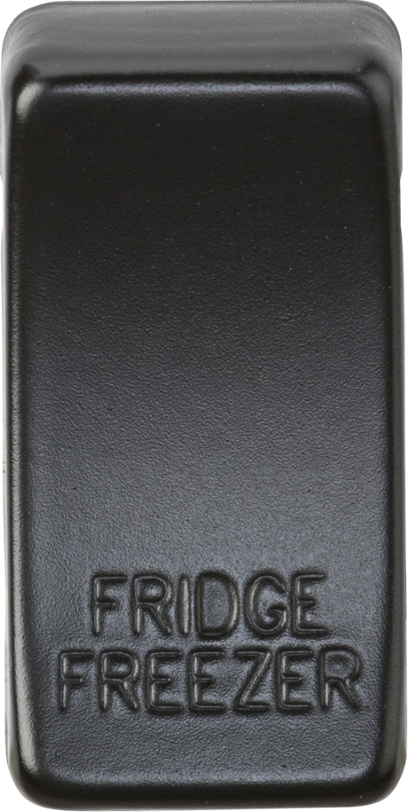 Switch Cover Marked FRIDGE FREEZER - Matt Black