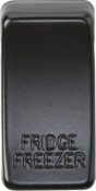 Switch Cover Marked FRIDGE FREEZER - Matt Black