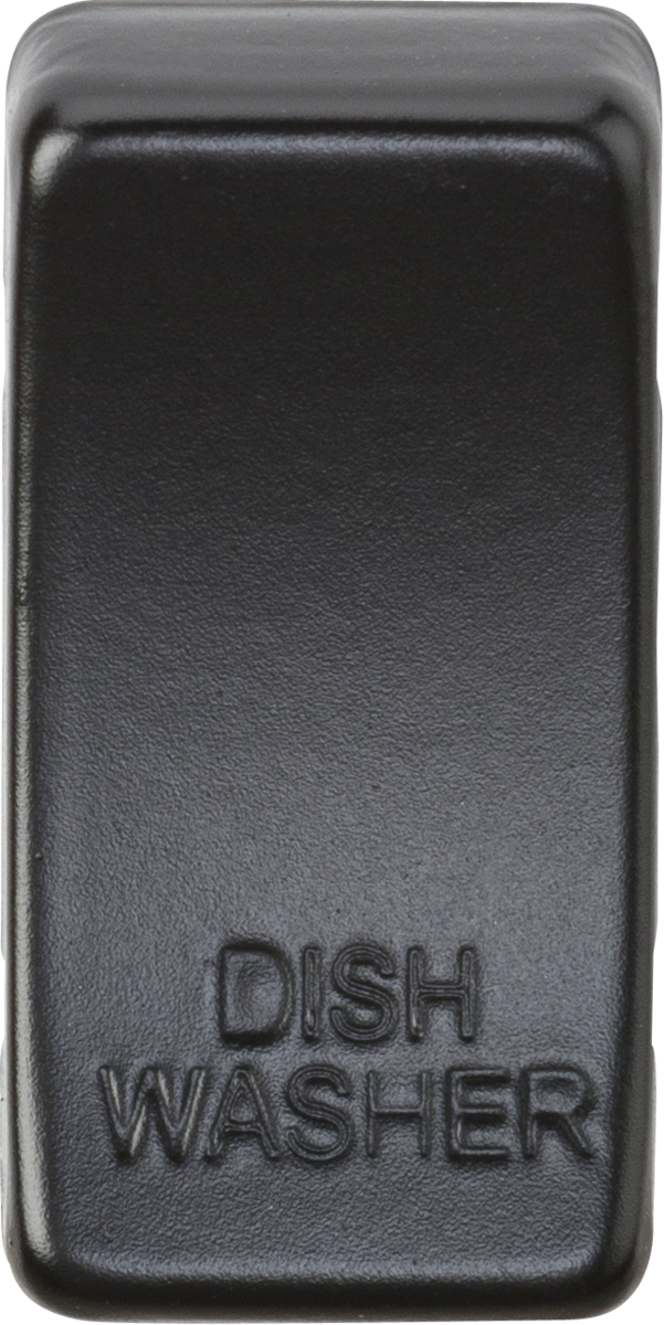 Switch Cover marked DISHWASHER - Matt Black