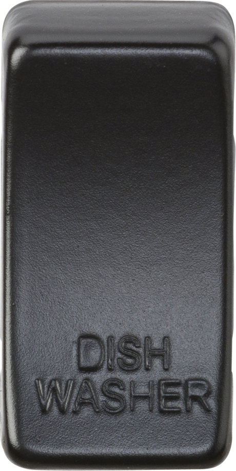 Switch Cover marked DISHWASHER - Matt Black