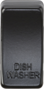 Switch Cover marked DISHWASHER - Matt Black