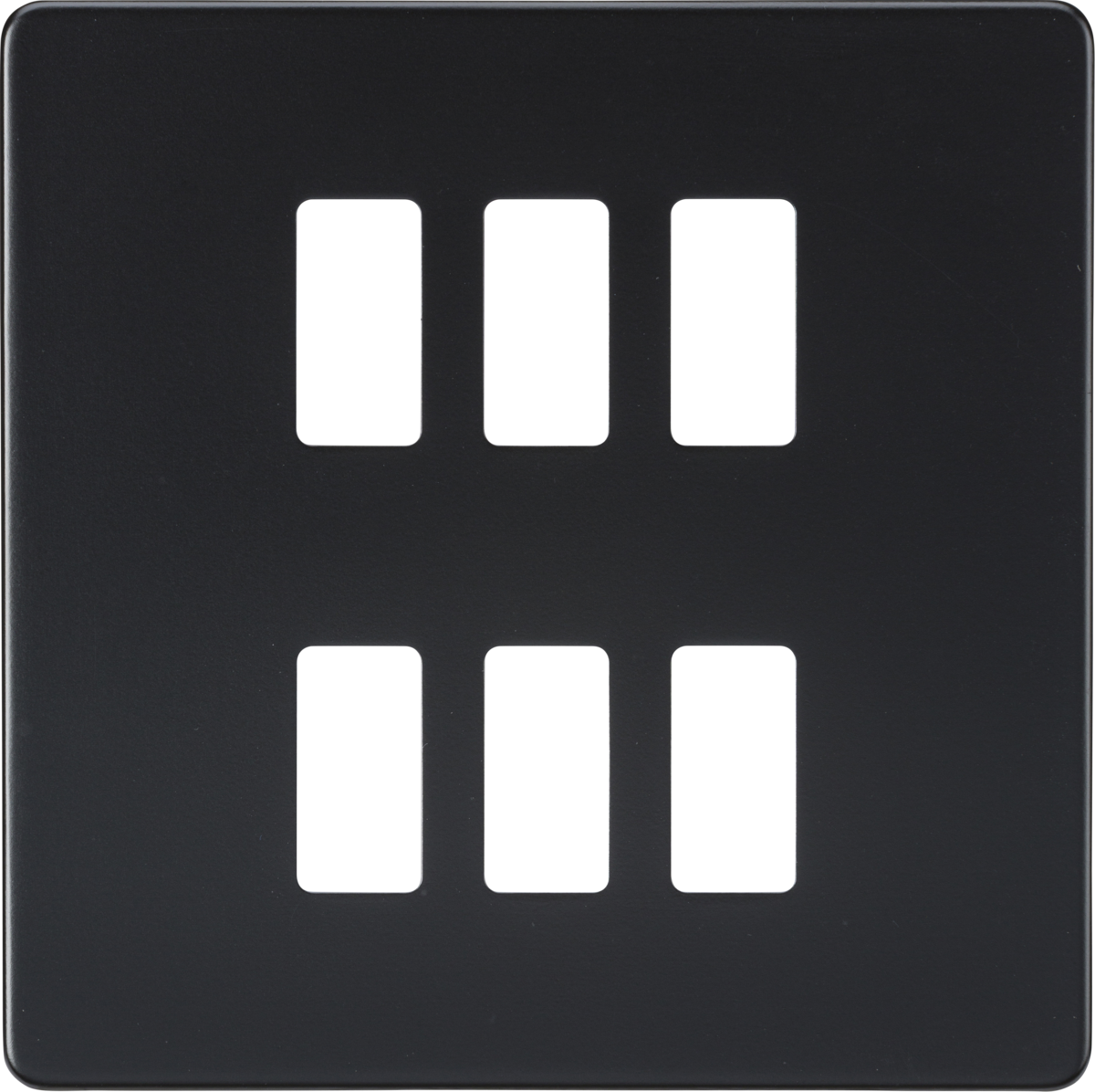Screwless 6G Grid Faceplate - Matt Black by ML Accessories