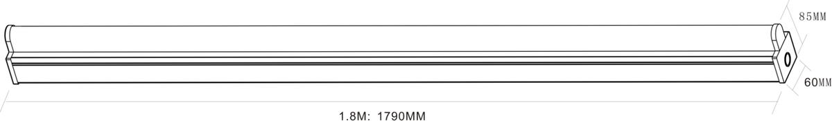 230V 30W LED Emergency Batten - Cool White Light