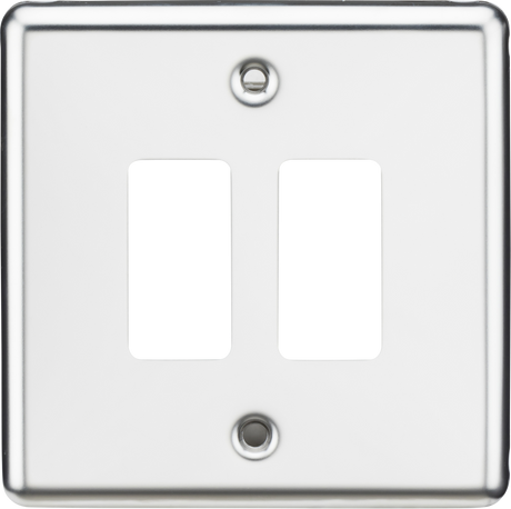 2G Grid Faceplate - Rounded Edge Polished Chrome
