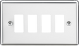 4G Grid Faceplate - Rounded Edge Polished Chrome