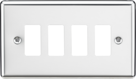 4G Grid Faceplate - Rounded Edge Polished Chrome