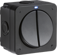 IP66 20AX 2G SP 2-way Switch - Black