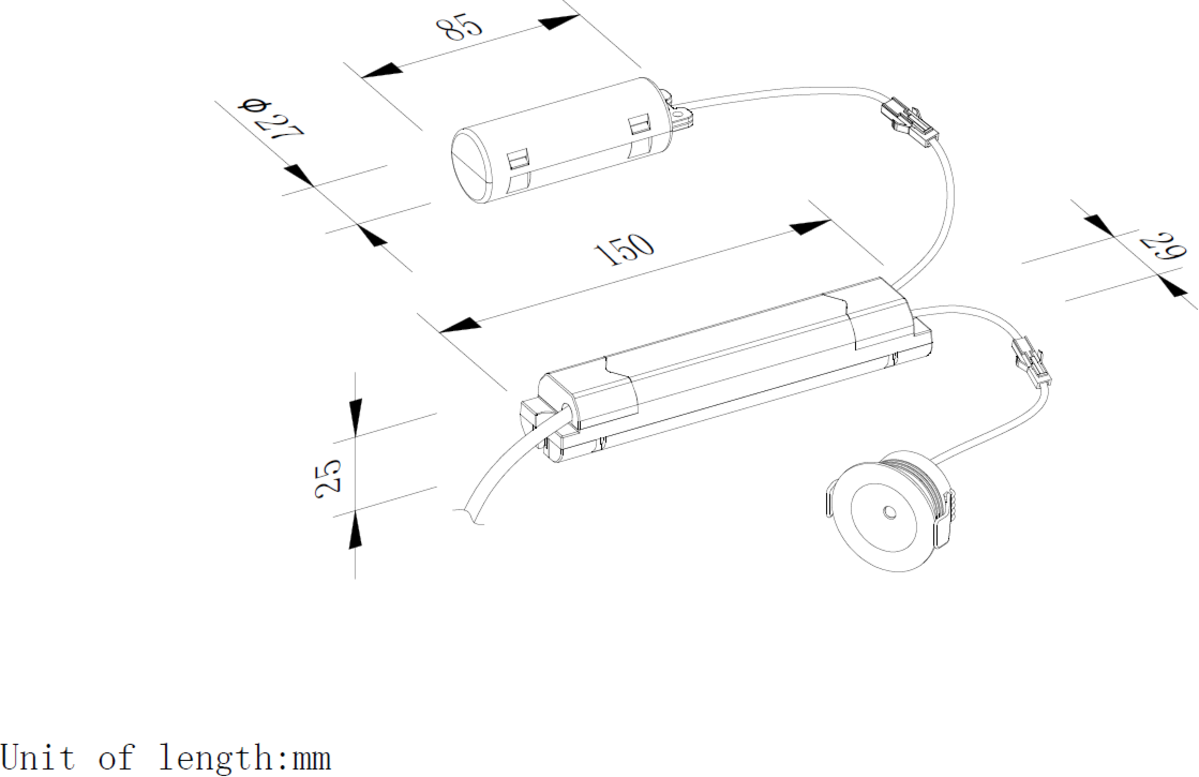 230V IP20 3W LED Emergency Downlight Installation