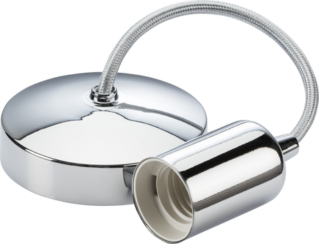 6" E27 Contemporary Pendant Set - Polished Chrome