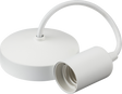 6" E27 Contemporary Pendant Set - Matt White