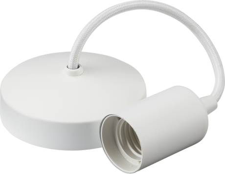 6" E27 Contemporary Pendant Set - Matt White