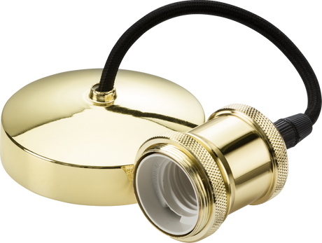 6" E27 Vintage Pendant Set - Polished Brass