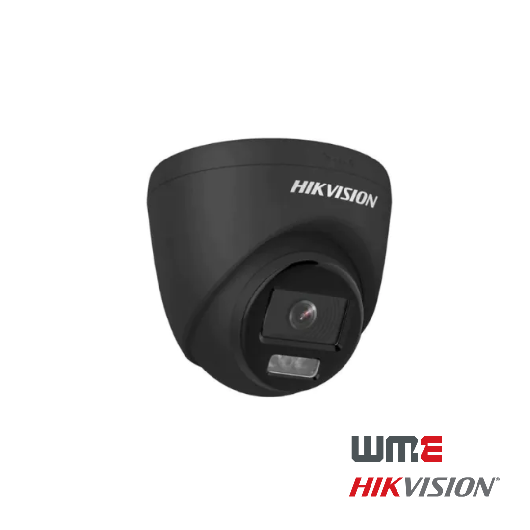 HikVision: DS-2CE72KF0T-LFS(2.8mm)(black), 3K Smart Hybrid Light Turret Camera, 2960 x 1665 Resolution, 24/7 Colour Imaging, IP67