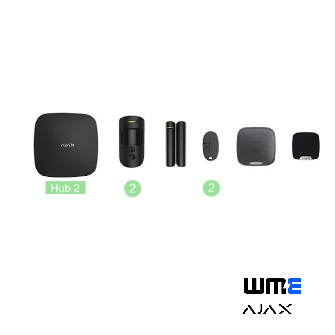 AJAX: ITM003285, Kit 1 with Keyfobs, Hub 2, Motion Protect, Street Siren