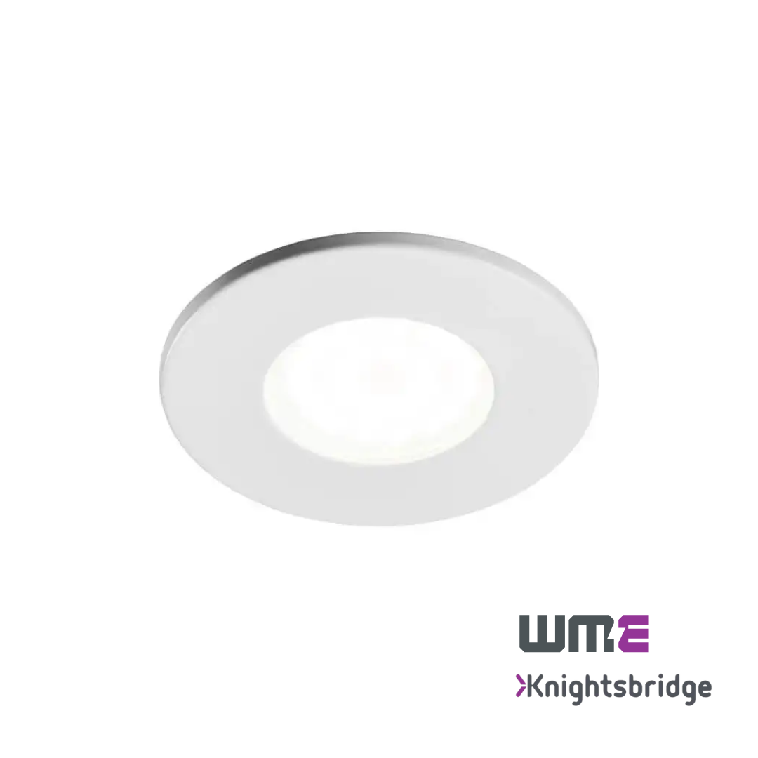Knightsbridge: VFCFW, Fixed GU10 Fire-Rated Downlight, 230V, 35W Max, White, IP20