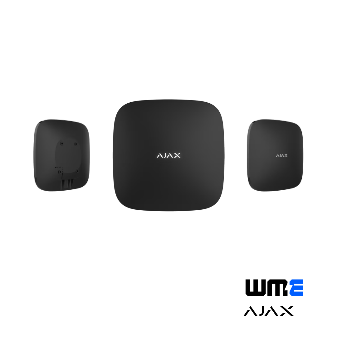 Ajax: HUB2(BLACK), Hub 2 Intelligent Control Panel, Black, Multiple Communication Channels, Visual Alarm Verification