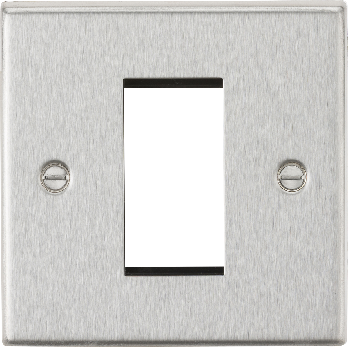 1G Modular Faceplate - Brushed Chrome for Euro Modules