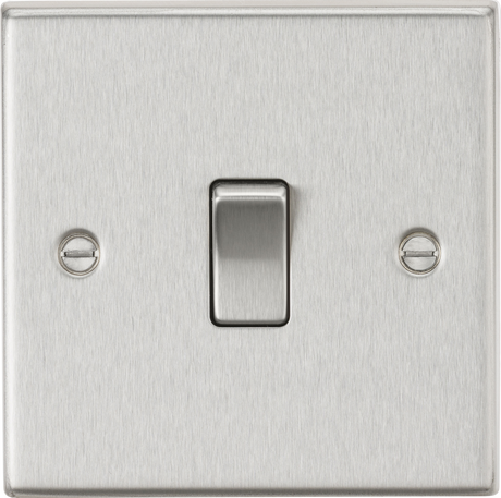10AX 1G 2-Way Plate Switch - Brushed Chrome