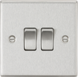 10AX 2G 2-way Plate Switch - Brushed Chrome