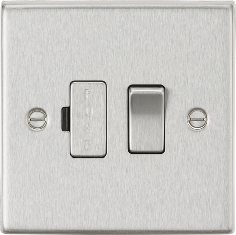 13A Switched Fused Spur Unit - Brushed Chrome