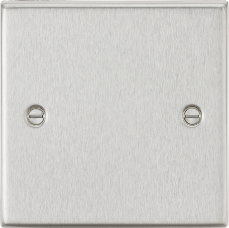 1G Blanking Plate - Square Edge Brushed Chrome