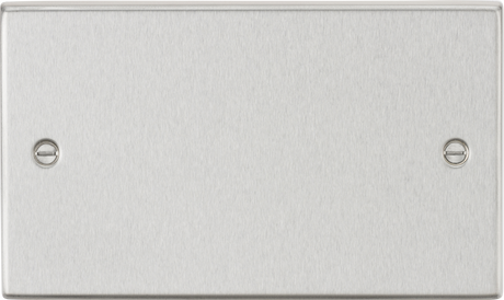 2G Blanking Plate - Brushed Chrome, Square Edge Design