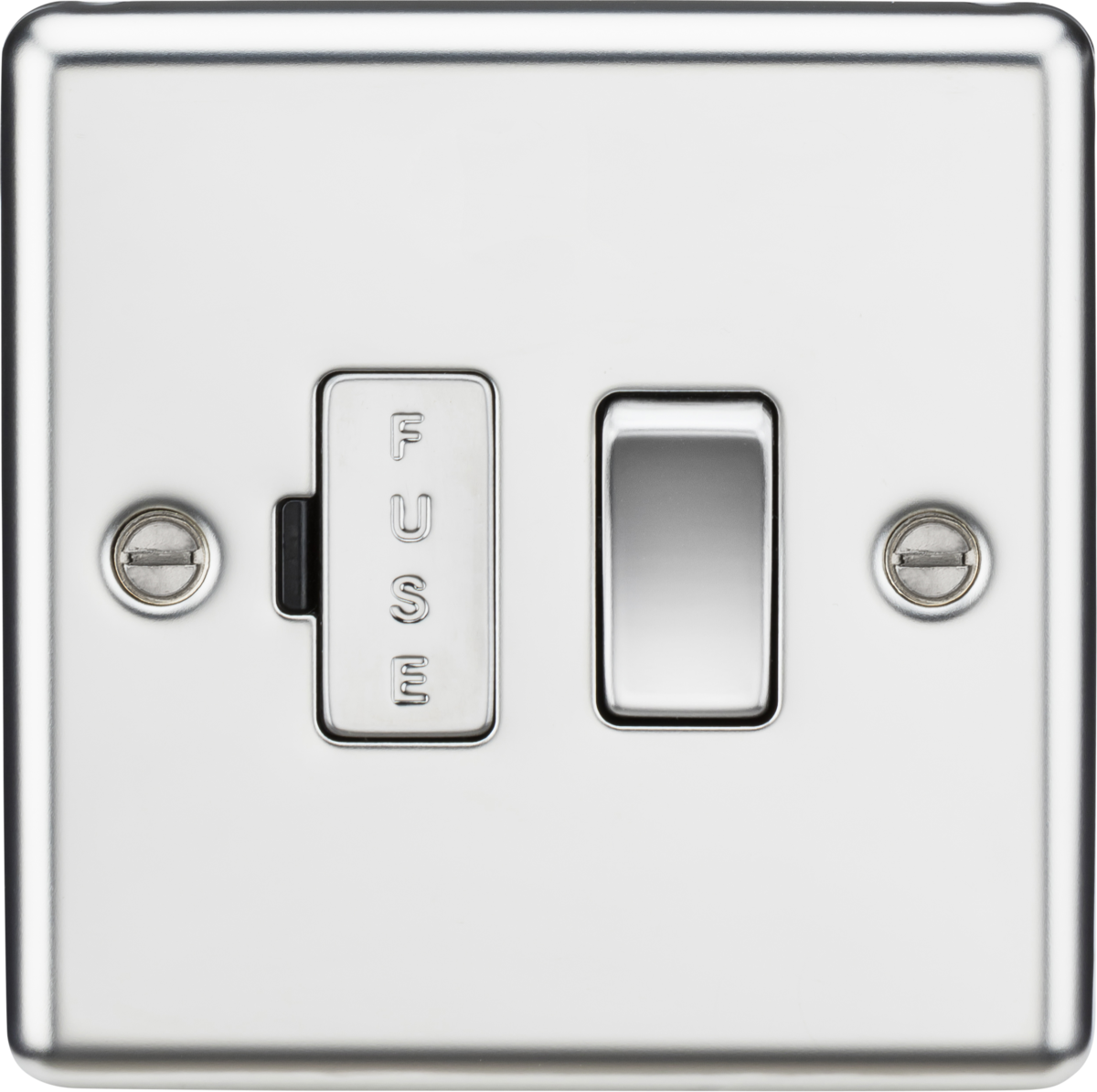 13A Switched Fused Spur Unit - Polished Chrome