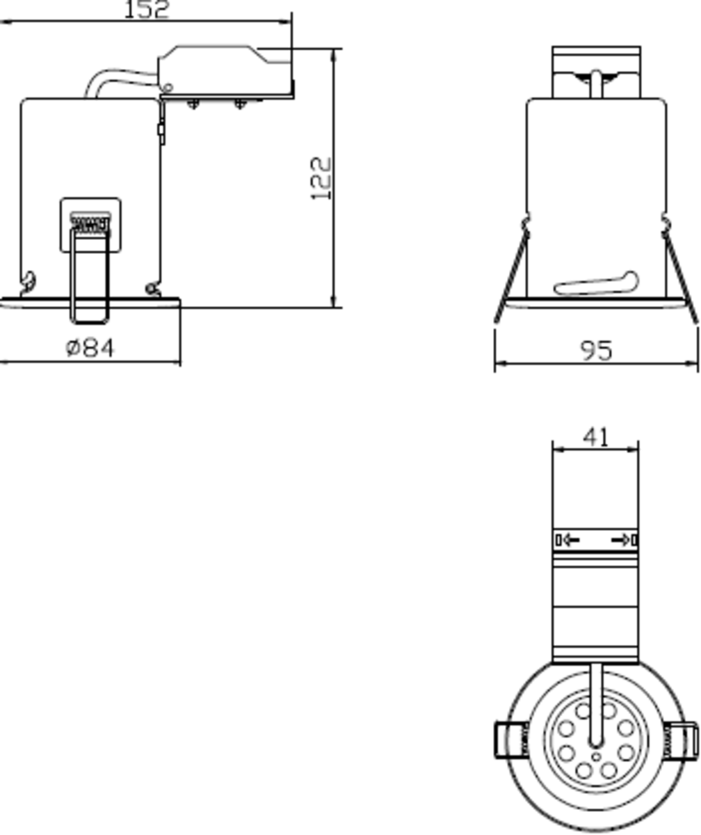 230V IP65 Fixed GU10 Fire-Rated Downlight - White from ML Accessories