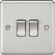 10AX 2G 2-way Switch - Brushed Chrome