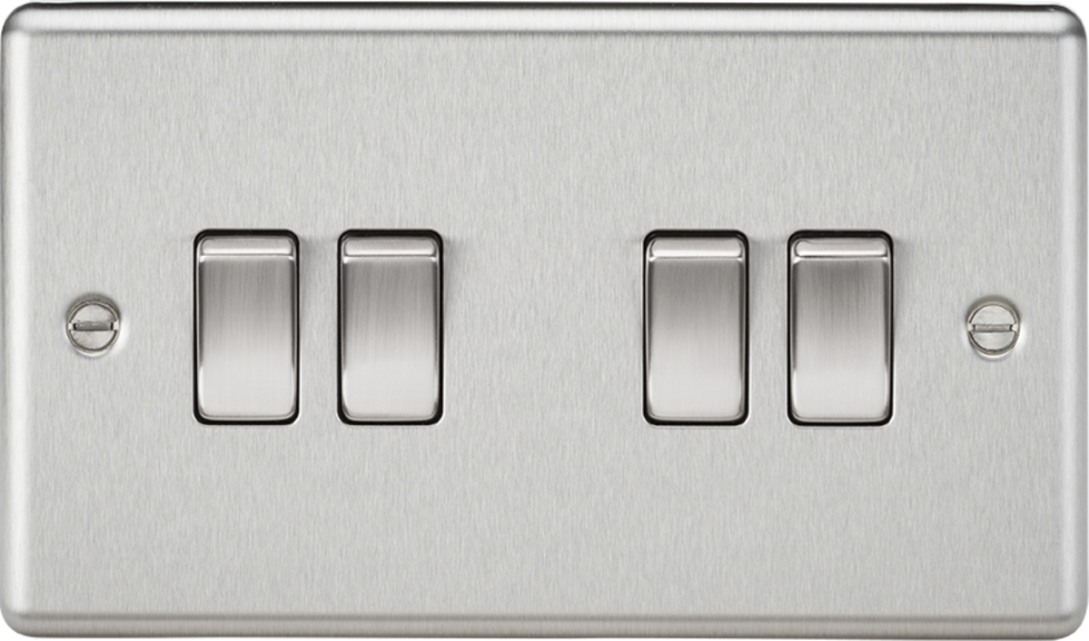 10AX 4G 2-way Switch - Brushed Chrome