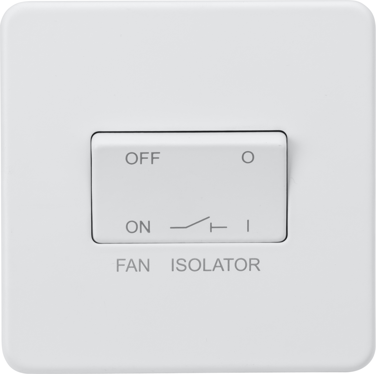 10A Fan Isolator Switch - Matt White