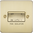 10A Fan Isolator Switch - Brushed Brass