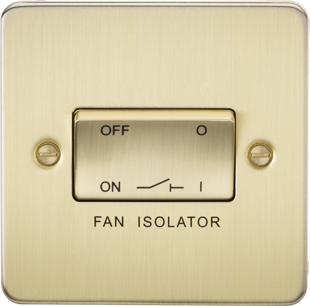 10A Fan Isolator Switch - Brushed Brass