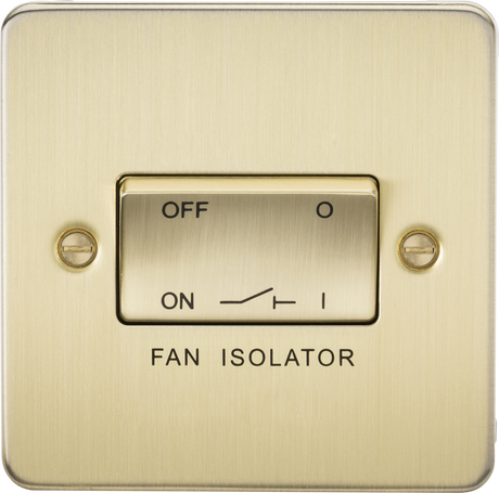 10A Fan Isolator Switch - Brushed Brass