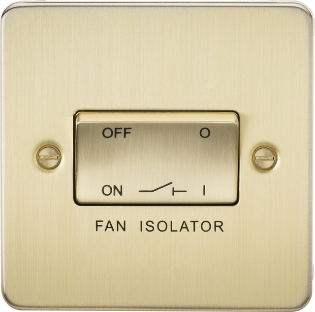 10A Fan Isolator Switch - Brushed Brass
