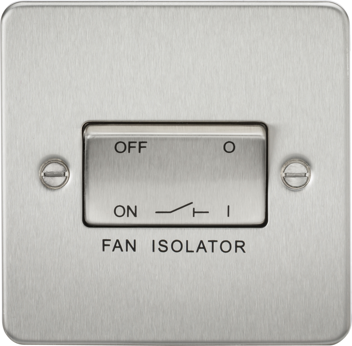 10A Fan Isolator Switch - Brushed Chrome